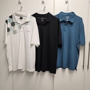Men’s XL Performance Polo Bundle Greg Norman + 01 Algo + UltraClub Set of 3
